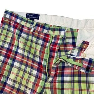 Polo Ralph Lauren Indian Madras Plaid Shorts Mens 40 Casual Golf Bright Preppy